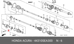 ШРУС 44310SEA300 HONDA