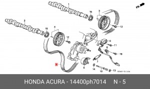 Ремень ГРМ 14400PH7014 HONDA