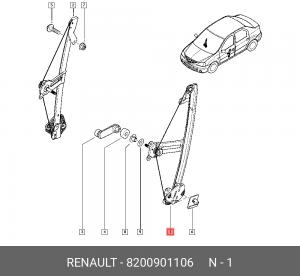 Стеклоподъемник 8200901106 RENAULT