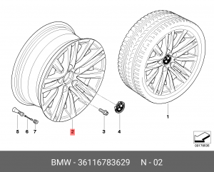 Диск колеса 36 11 6 783 629 BMW