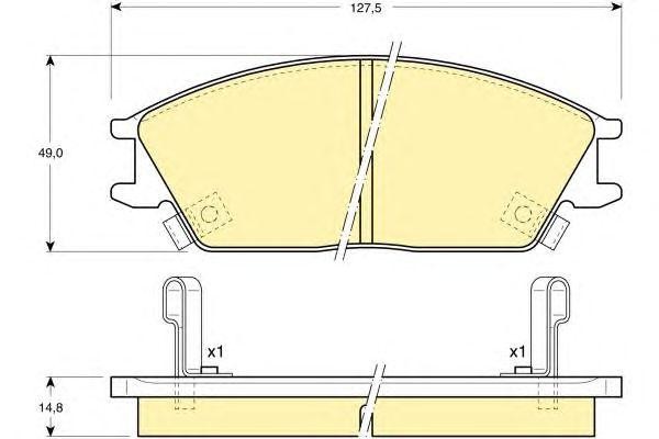 Комплект тормозных колодок, диско 6108939 GIRLING