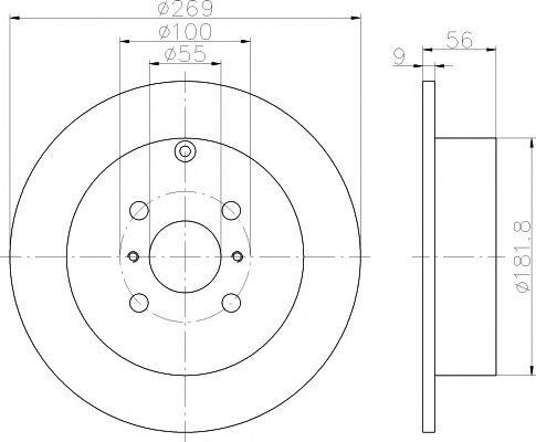 Тормозной диск MDC1655 MINTEX