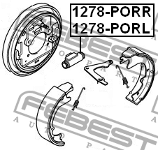 Цилиндр тормозной рабочий 1278-PORR FEBEST