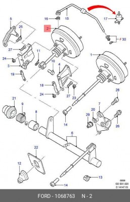 Усилитель тормозной системы 1068763 FORD