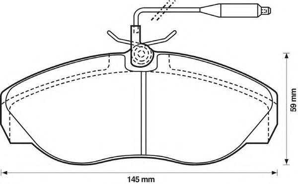 Комплект тормозных колодок, диско 571839B BENDIX JURID