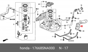 Деталь 17668SNA000 HONDA