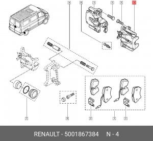 Тормозной суппорт 5001867384 RENAULT