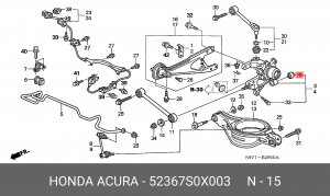 Сайлентблок 52367-S0X-003 HONDA