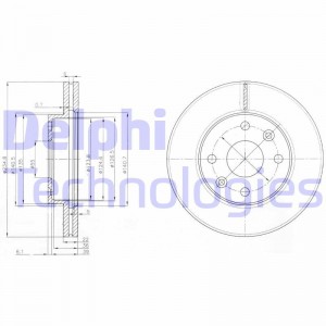 Тормозной диск BG3802 DELPHI