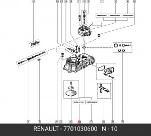 Датчик потока воздуха 7701030600 RENAULT
