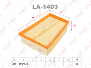 Фильтр воздушный LA-1403 LYNXAUTO