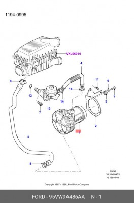 Насос дополнительного воздуха 95VW9A486AA FORD