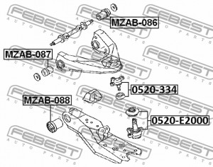 Сайлентблок MZAB-086 FEBEST
