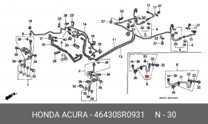 Тормозной шланг 46430SR0931 HONDA