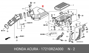 Крышка корпуса фильтра воздушного 17210RZA000 HONDA