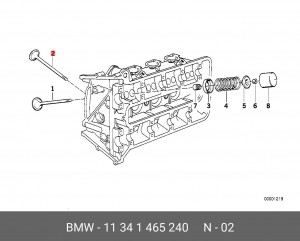 Клапан выпускной 11 34 1 465 240 BMW