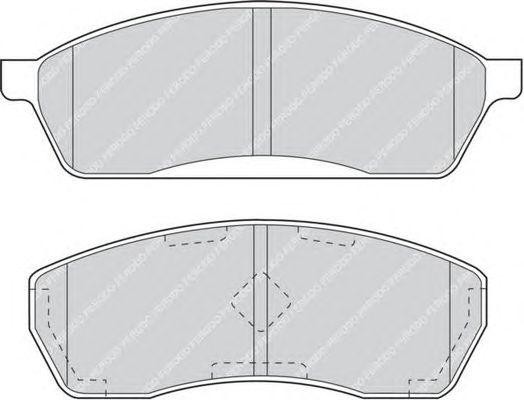 Комплект тормозных колодок, диско FDB1019 FERODO