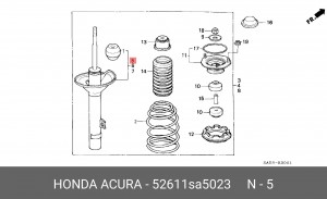 Амортизатор 52611SA5023 HONDA
