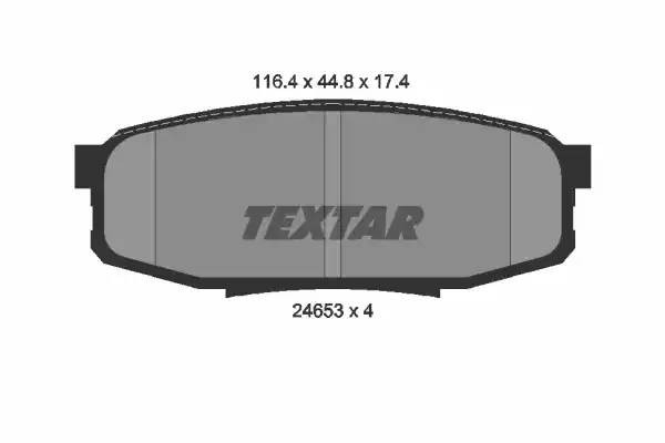 Комплект тормозных колодок, диско 2465301 TEXTAR