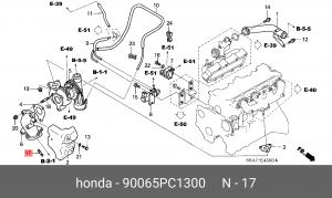 Шпилька приёмной трубы 90065PC1300 HONDA