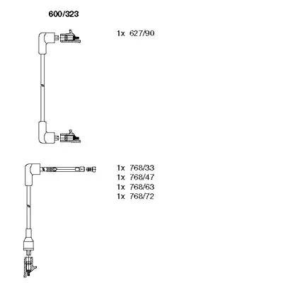 Ккомплект проводов зажигания 600323 BREMI