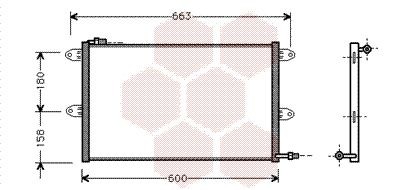 Конденсатор, кондиционер 58005144 VAN WEZEL