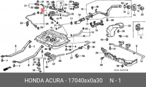 Фильтр, подъема топлива 17040SX0A30 HONDA