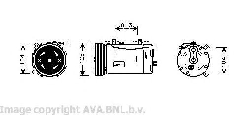 Компрессор кондиционера VWK164 AVA