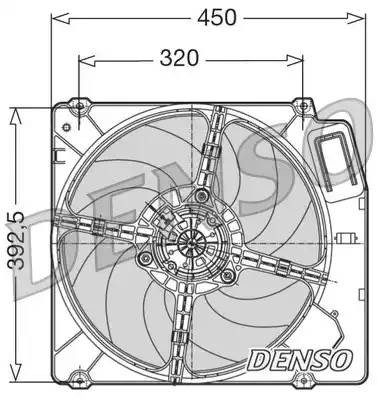 Вентилятор, охлаждение двигателя DER09028 DENSO