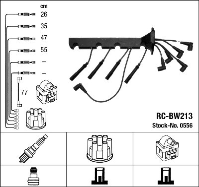 Ккомплект проводов зажигания RC-BW213 NGK NTK