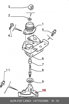 Подвеска, двигатель 1477323080 ALFA FIAT LANCIA