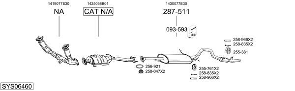 Глушитель выхлопных газов конечный 280391 BOSAL