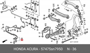 Датчик, частота вращения колеса 57475SN7950 HONDA