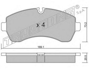Комплект тормозных колодок, диско 689.0 TRUSTING