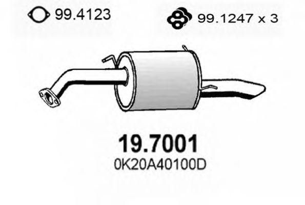 Глушитель выхлопных газов конечный 197001 ASSO