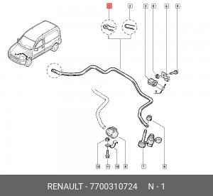 Стабилизатор поперечной устойчивости 7700310724 RENAULT