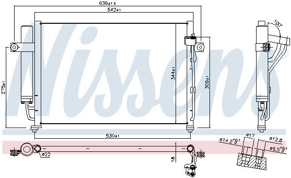 Конденсатор, кондиционер 94646 NISSENS