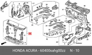 Панель передняя 60400SAHG00ZZ HONDA