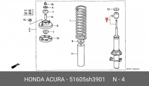 Амортизатор 51605SH3901 HONDA