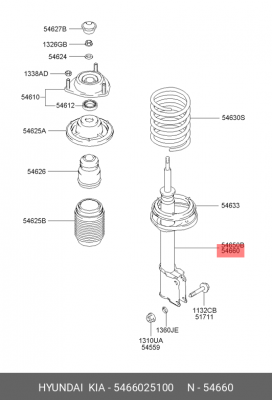 Амортизатор 5466025100 HYUNDAI KIA