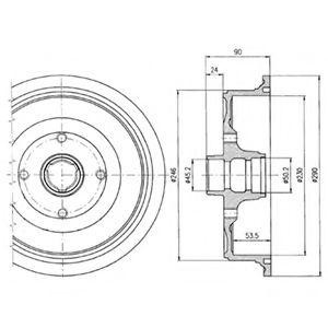 Тормозной барабан BF284 DELPHI