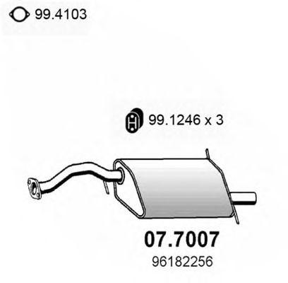 Глушитель выхлопных газов конечный 077007 ASSO
