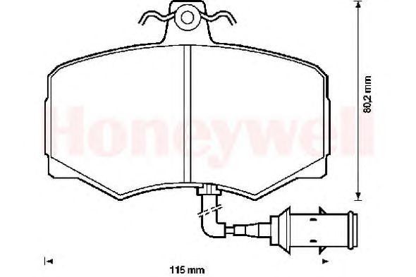 Комплект тормозных колодок, диско 571397B BENDIX JURID