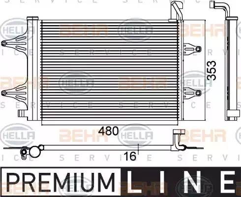 Конденсатор, кондиционер 8FC 351 301-531 HELLA
