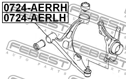 Рычаг подвески 0724-AERLH FEBEST
