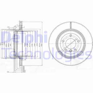 Тормозной диск BG3872 DELPHI
