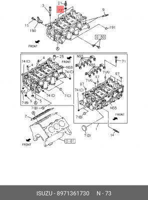 Прокладка, выпускной трубопровод 8971361730 ISUZU