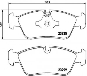 Комплект тормозных колодок, диско P06035 BREMBO
