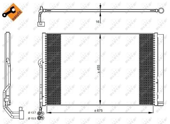 Конденсатор, кондиционер 35035 NRF