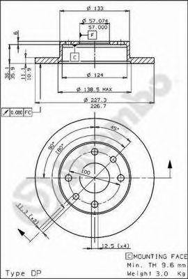 Тормозной диск 08.5112.10 BREMBO